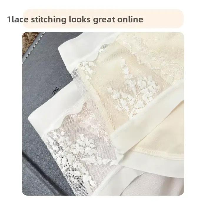 Lot de 5 culottes respirantes pour femmes, antibactériennes 10A, style vintage, dentelle ajourée, patchwork, entrejambe en coton étendu, sans couture, élastiques