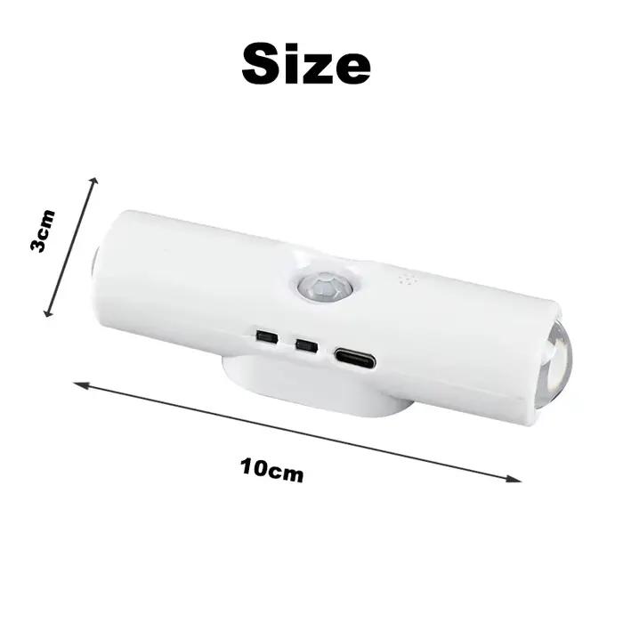Lampe de nuit magnétique à détecteur de mouvement, lumière murale intelligente RGB à double tête, projecteur rechargeable pour chambre à coucher, placard, jardin, décoration de pièce