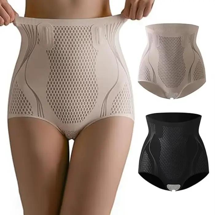 TUNIControl-Culotte taille haute sans couture pour femme, sous-vêtement spoant le corps, slip extensible post-partum, culotte décontractée à levage des fesses