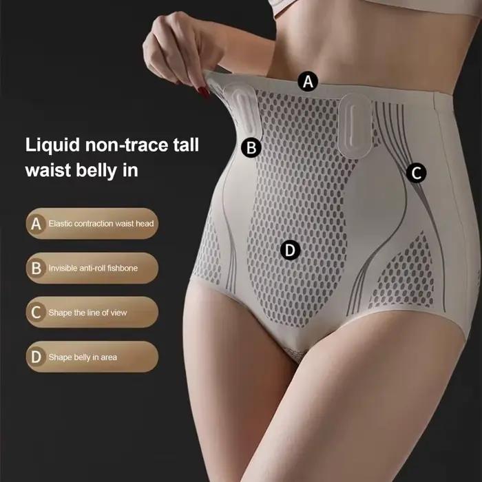 TUNIControl-Culotte taille haute sans couture pour femme, sous-vêtement spoant le corps, slip extensible post-partum, culotte décontractée à levage des fesses