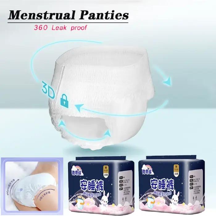 10/20/30 pièces pantalons menstruels grande taille coton enceinte sous-vêtements jetables culottes femmes prénatal post-partum serviettes menstruelles