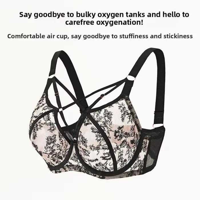 Soutien-gorge minimiseur à couverture complète grande taille-ascenseur et soutien sans fil, Anti-affaissement, T-Shirt respirant pour femmes à grand buste D-J