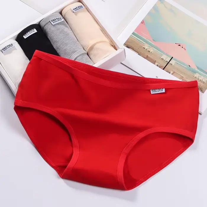 Culotte femme pur coton caleçon confortable Simple solide couleur bonbon sous-vêtements dames doux pour la peau L-XXL slips