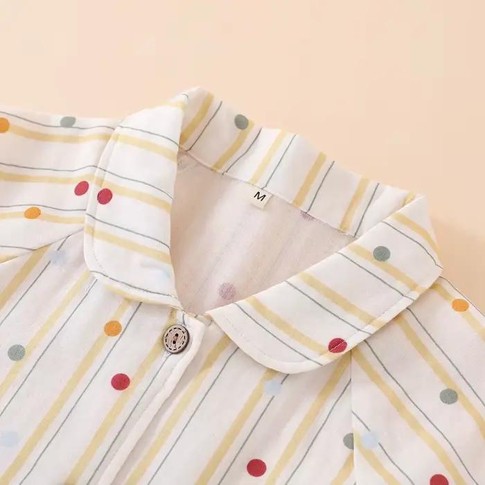 2025 nouveau pyjama pour femmes ensemble 100% coton gaze mignon à manches longues pantalon deux pièces ensemble mince maison vêtements dames