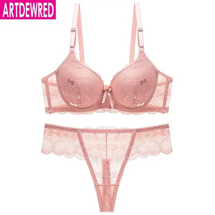 Ensemble de soutien-gorge et culotte en dentelle pour jeune fille, sous-vêtements fins et confortables, nouvelle collection 2020
