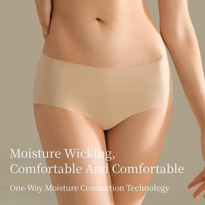 SUJIIN-Culotte taille moyenne sans couture pour femme, slip invisible, respirant, anti-humidité, sous-vêtement féminin, 5A, N185