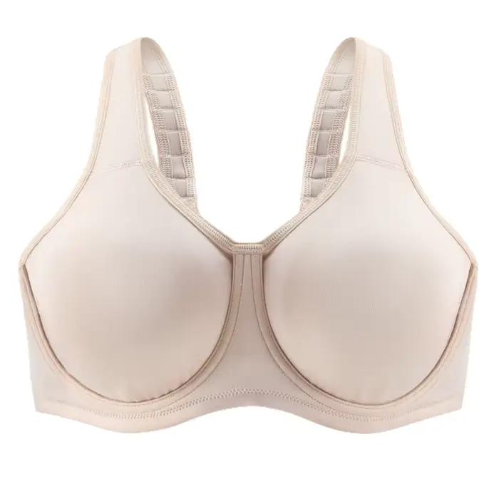 80EF-100CDEF Soutien-gorge sans coutures à armatures, bonnet complet, bretelles larges, effet lissant latéral, légèrement rembourré, confortable, minimaliste pour femme
