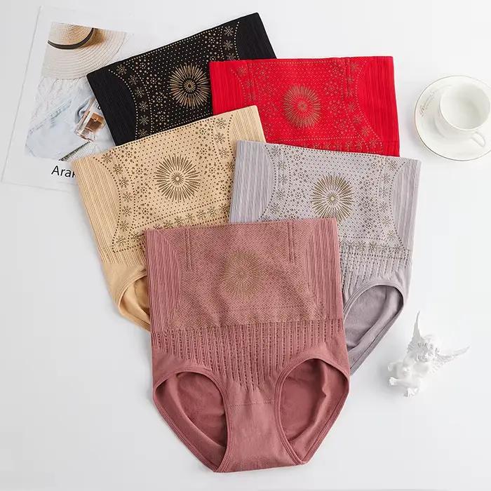 Culotte post-partum taille haute sans couture pour femmes, culotte de levage de l'abdomen et des hanches, pantalon façonnant le corps, grande taille, sous-vêtements amincissants respirants