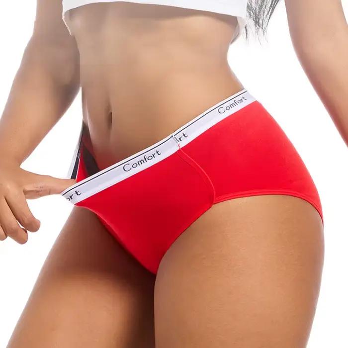 Culotte menstruelle en coton taille haute pour femmes brèves grandes hauteurs sous-vêtements生理期女性高腰内裤棉质月经内裤舒适防漏女式内衣