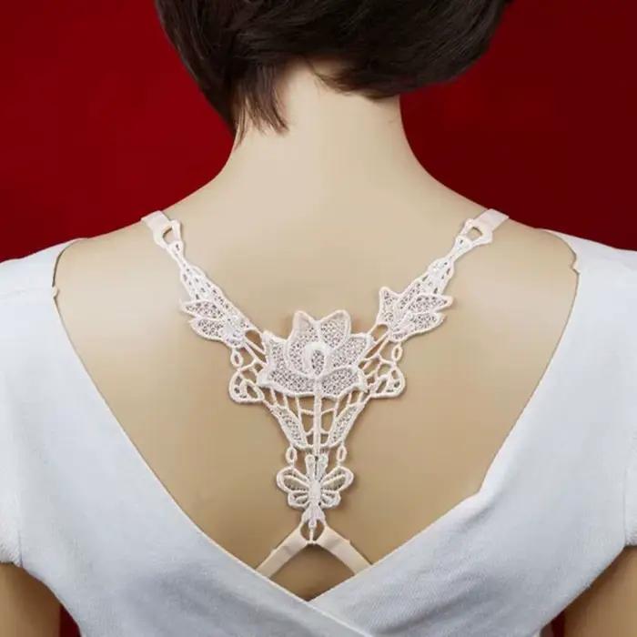 3 pièces croix beauté dos soutien-gorge bretelles papillon anti-dérapant soutien-gorge bretelles fleur soutien-gorge accessoires sous-vêtements bandoulière