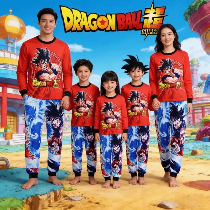 Ensemble pyjama Dragon Ball Goku pour enfant, vêtements de nuit doux, vêtements de maison amples, pantalon à manches longues, costume de printemps et d'automne, cadeaux