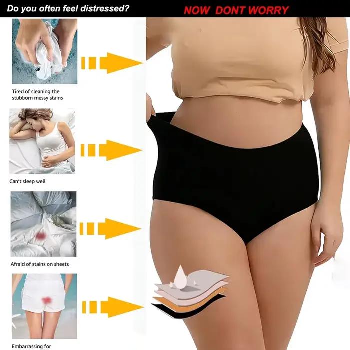 Bavlněné menstruační kalhotky, středně vysoký pas, proti protečení