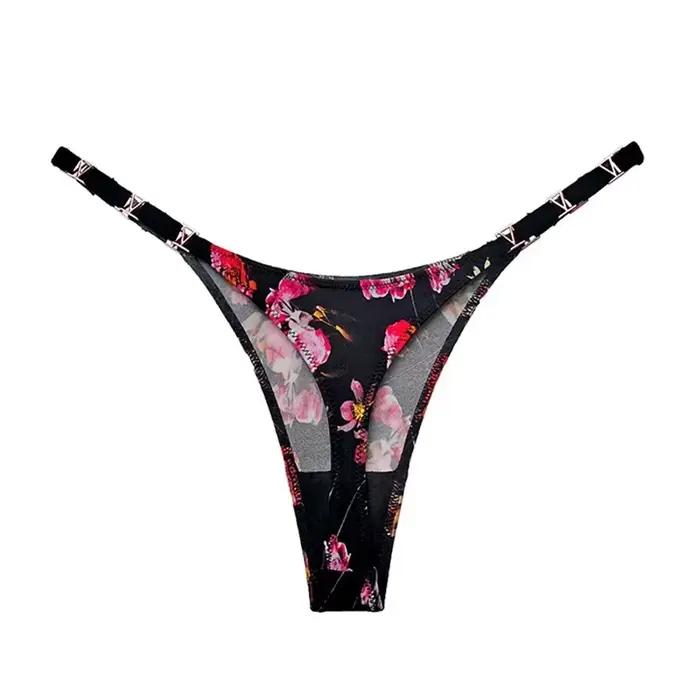 Sexy culotte en forme de V décoration en métal sous-vêtements sport taille basse slips femmes Lingere femme culotte sous-vêtements femmes Lingerie