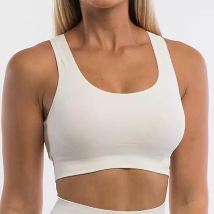 Haut sans couture soutien-gorge dos nu sans os sous-vêtements féminins débardeur court soutien-gorge de Jogging femmes haut court vêtements de sport hauts