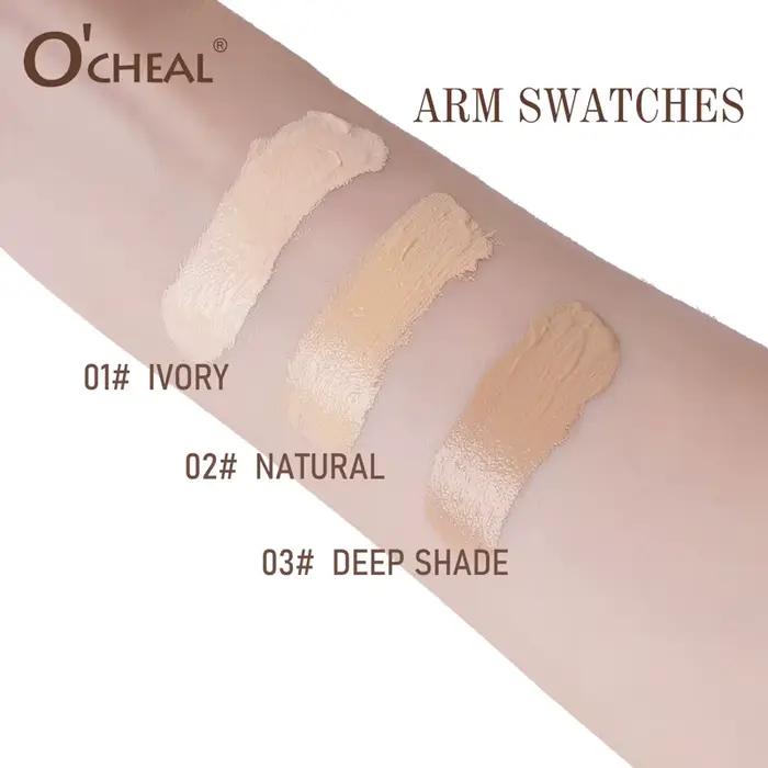 Crème CC O'CHEAL Mushroom Cushion, couvrance légère, longue tenue, hydratante, waterproof, contrôle du sébum, correcteur, crème BB, maquillage