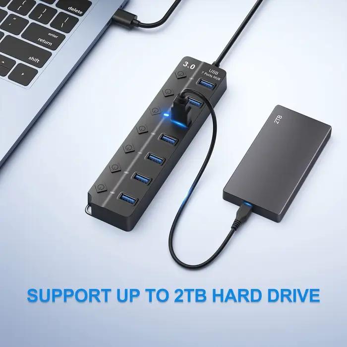 Hub USB 3.0 Hub USB 2.0 Hub répartiteur Multi USB câble de 100 cm de Long extenseur Multiple pour ordinateur portable accessoires PC adaptateur USB