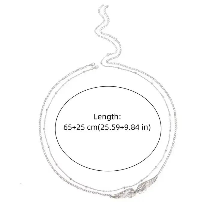 Chaîne de corps élégante à double couche avec ailes, perles et breloques, chaîne de taille dorée, ceinture de bikini stylée, accessoires de festival