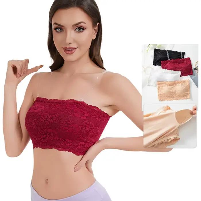 Soutien-gorge en dentelle grande taille pour femme, soutien-gorge sexy sans bretelles, confortable et respirant, soutien-gorge de sport d'été