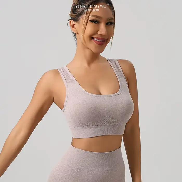 Soutien-gorge rembourré Push Up sans fil pour femme, sous-vêtements rembourrés, haut d'entraînement, chemise de sport, yoga, course à pied, fitness, nouveau