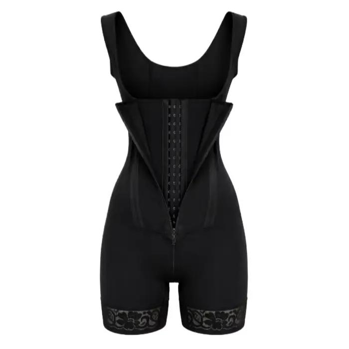 Body sculptant Hourglass à haute compression, Faja, avec 9 baleines, gaine amincissante pour la taille, double contrôle du ventre et fermeture éclair à l'entrejambe