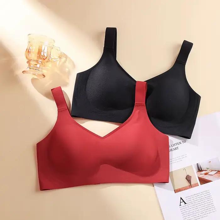 Soutien-gorge sans couture Jelly Support pour gros seins, coupe ajustée, Push-up Anti-affaissement, sous-vêtements sans fil, soutien-gorge de sport, respirant