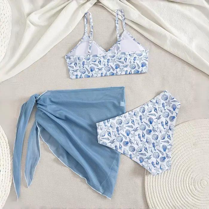 Bikini ensemble pour filles jeunes style mignon polyester maillots de bain plage été jouets enfants occasions spéciales