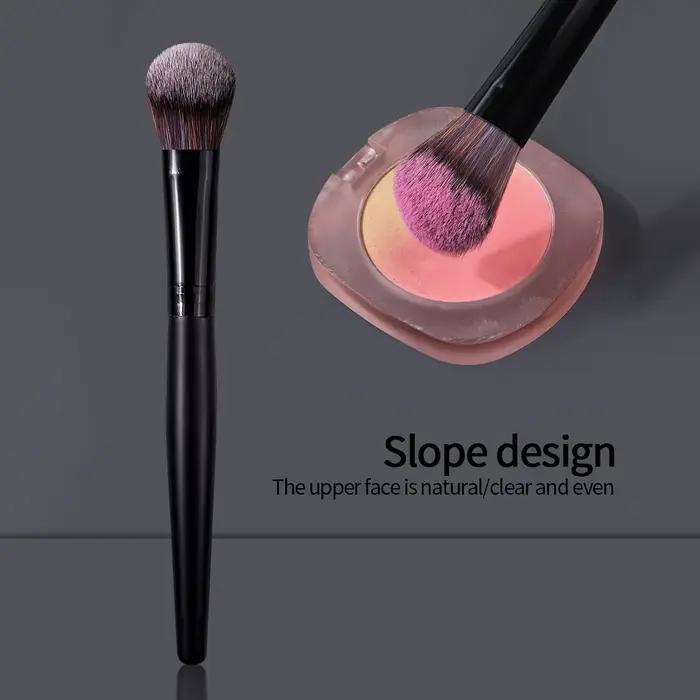 Brosse à Blush crème coudée professionnelle, pour Contour des joues, pointillé, crème liquide, outil de maquillage