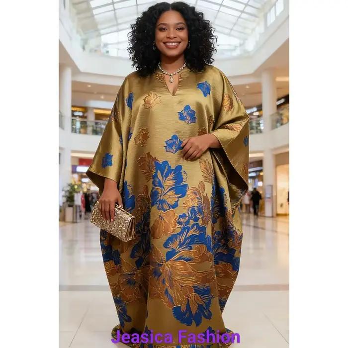 Ensemble deux pièces tendance avec lingerie en dentelle, robe Boubou pour femme, vêtements luxueux en tissu africain pour femmes