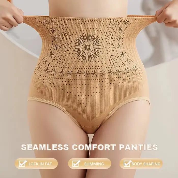 Culotte post-partum taille haute sans couture pour femmes, culotte de levage de l'abdomen et des hanches, pantalon façonnant le corps, grande taille, sous-vêtements amincissants respirants