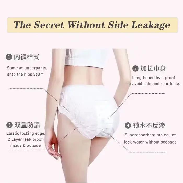 10/20/30 pièces pantalons menstruels grande taille coton enceinte sous-vêtements jetables culottes femmes prénatal post-partum serviettes menstruelles