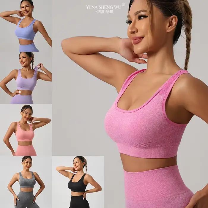 Soutien-gorge rembourré Push Up sans fil pour femme, sous-vêtements rembourrés, haut d'entraînement, chemise de sport, yoga, course à pied, fitness, nouveau