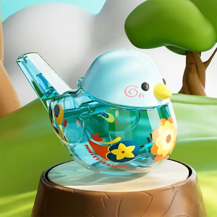 Sifflet d'oiseau aquatique à eau, pour l'entraînement de la prononciation, avec corde de suspension, sifflets musicaux aquatiques, son doux, développe les muscles buccaux