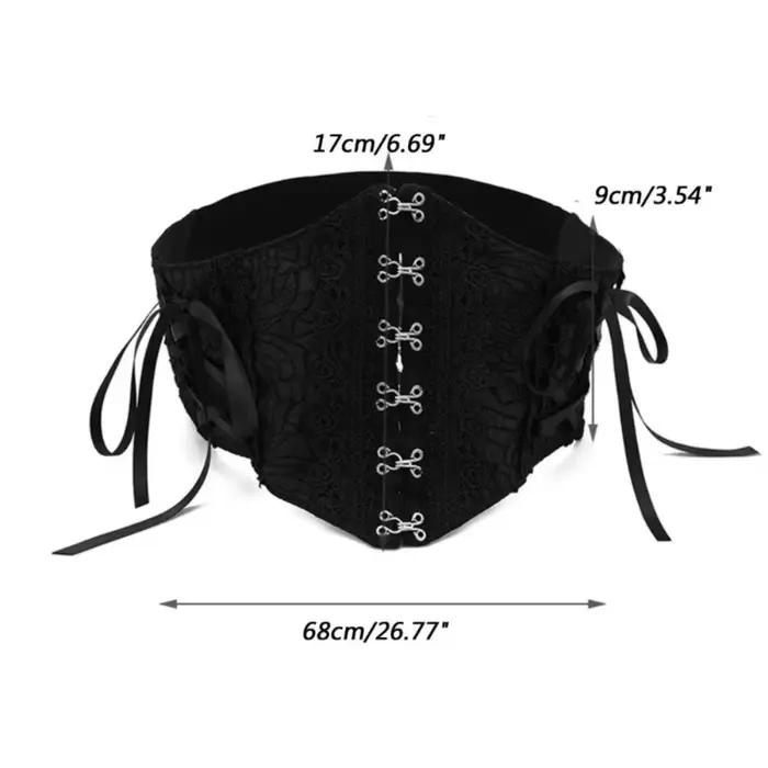 Corset large élégant en dentelle noire, accessoires de robe, gaine amincissante élastique pour le corps