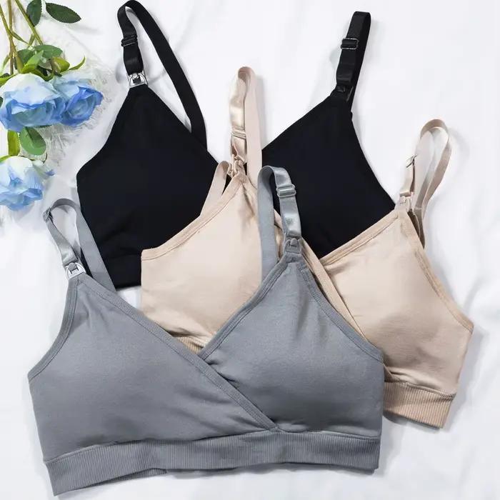 Soutien-gorge d'allaitement sans couture à ouverture frontale pour la grossesse, l'allaitement post-partum et le maintien et le soutien de la silhouette.