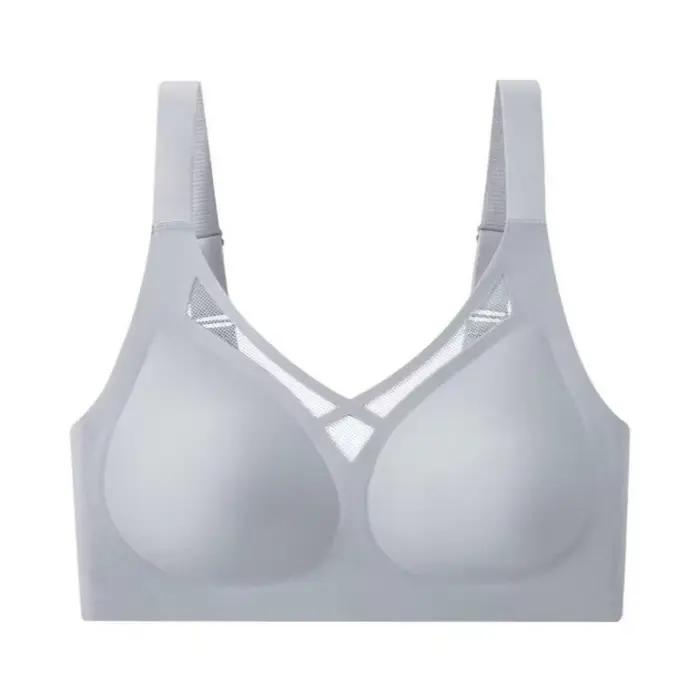 Soutien-gorge minimisateur grande taille pour femme, anti-affaissement, avec support en gel, sans armatures, sans couture, pour poitrine généreuse, type brassière, antidérapant, lingerie