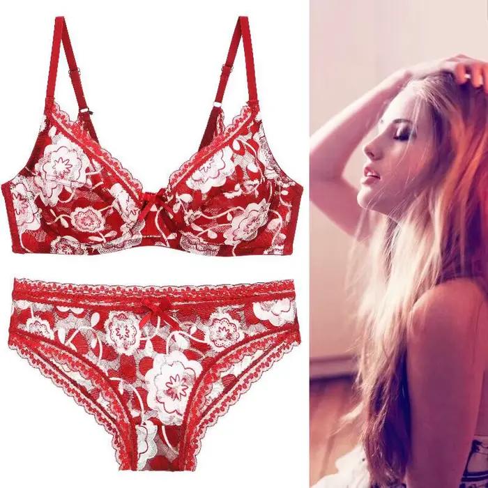 Ensembles de soutien-gorge Sexy pour femmes 2022 34/75 36/80 38/85 40/90 bonnet BCDE grande taille Lingerie brodée Push Up sous-vêtements pour dames, nouvelle collection 42/95