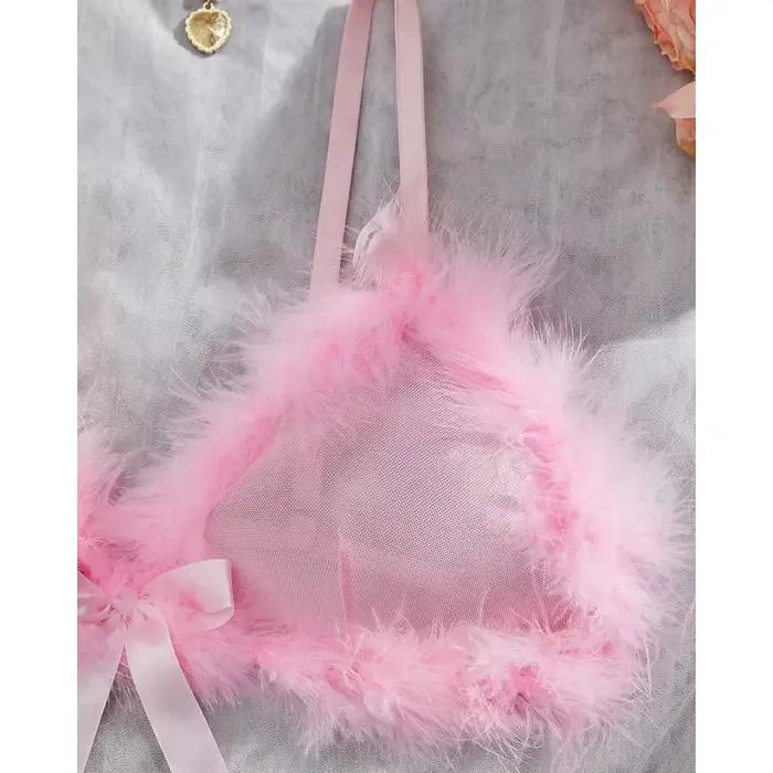 Lingerie Saint-Valentin Sexy et Mignonne, Ensemble Soutien-Gorge Hilitos 2 Pièces, Décoration Moelleuse Romantique, Sous-Vêtements Féminins Pure Désir et Fantaisie