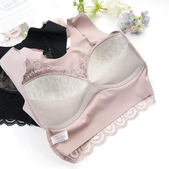 Soutiens-gorge pour femmes sous-vêtements grande taille soutien-gorge M-5XL sans fil brassière été sans fil Bralette Push Up Sexy dentelle soutien-gorge avec rembourrage