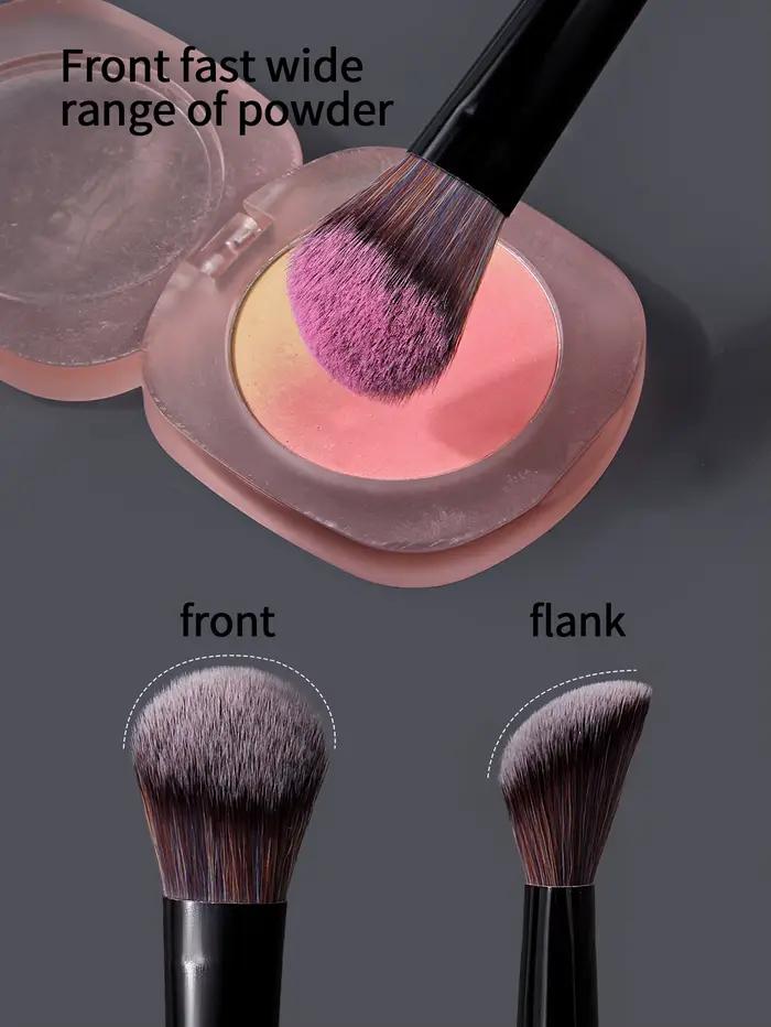 Brosse à Blush crème coudée professionnelle, pour Contour des joues, pointillé, crème liquide, outil de maquillage