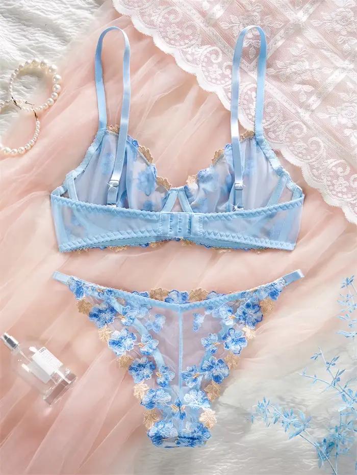 Lingerie Audacieuse pour Femmes, Sous-vêtements Sexy et Élégants, Ensembles de Soutien-gorge Magnifiques, Lingerie en Dentelle Douce, Sous-vêtements Féminins Ultra Fins
