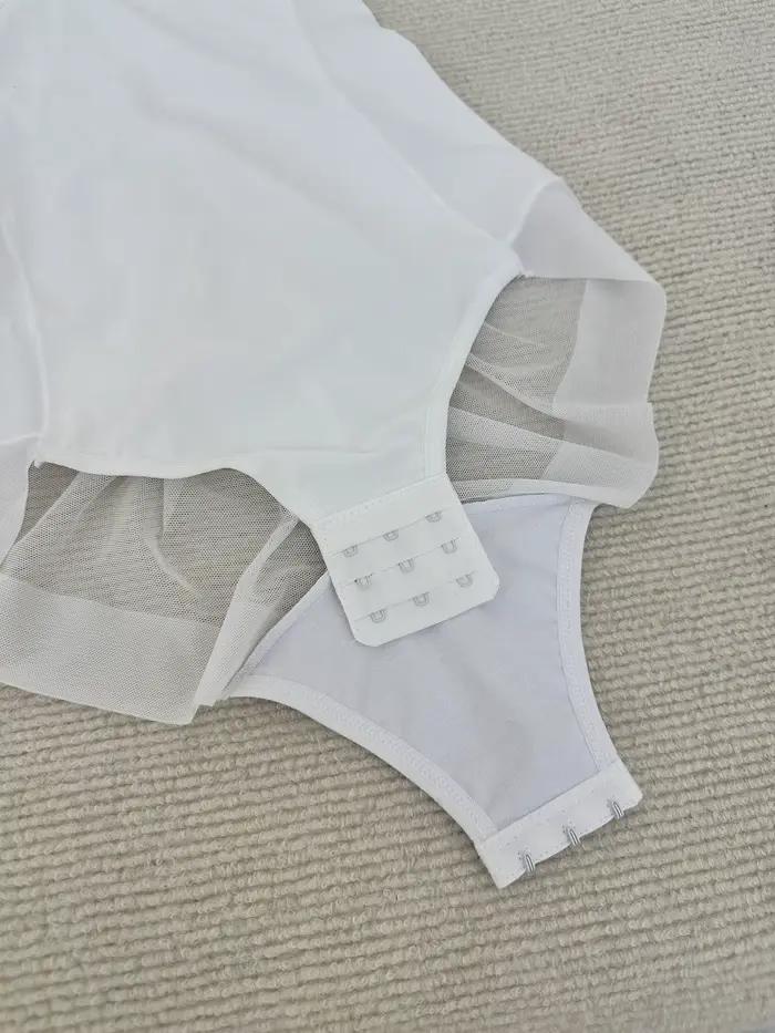 Body col femmes déplacements moulant thermique moulante taille-entraînement asymétrique avant-fermeture éclair broderie dame serré
