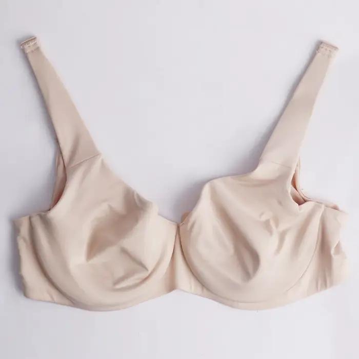 Soutien-gorge invisible pour femmes tous les jours, design sans couture, armatures, fermeture dos, polyester et élasthanne, confort et pousse vers le haut