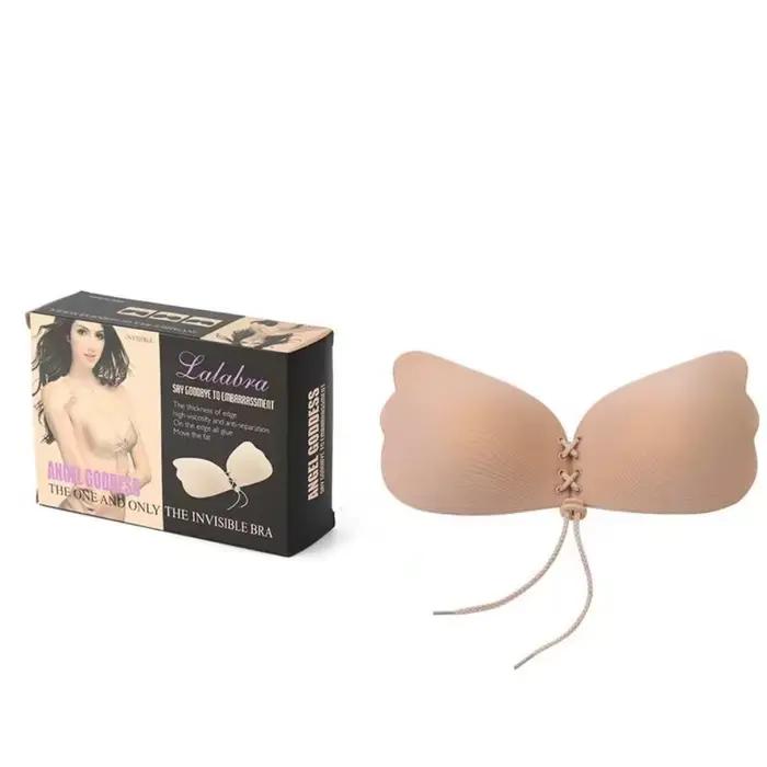 Soutien-gorge invisible en silicone, collant, sans bretelles, push-up, à coller