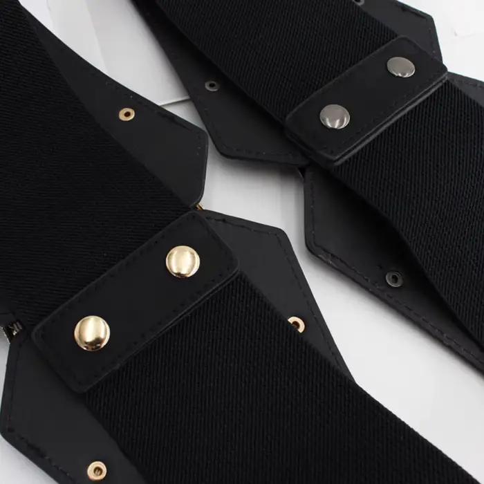 Ceinture Corset Renaissance pour femmes, large ceinture de taille en cuir PU avec boucle dorée pour robes, Costumes de Cosplay quotidiens d'halloween