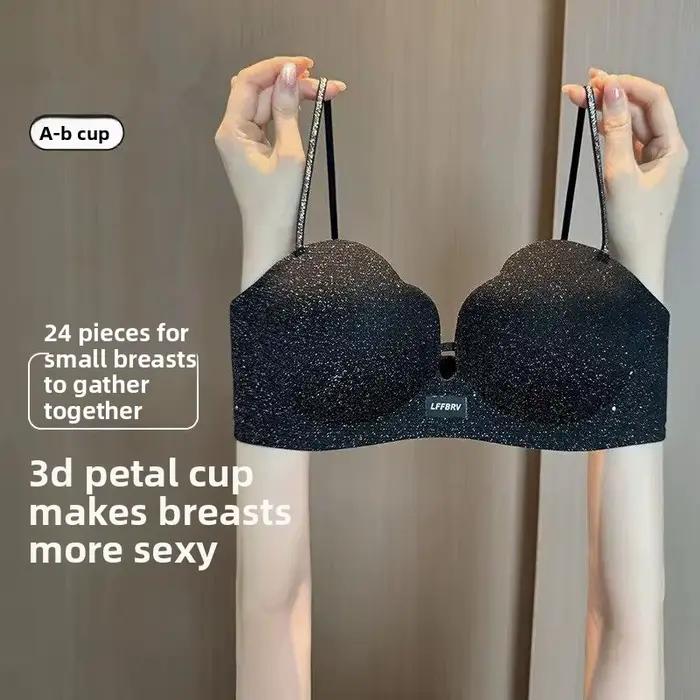 Soutien-gorge push-up pour petites poitrines, sans armatures, soutien doux, bretelles réglables, contrôle du volume latéral, lingerie quotidienne sculptante