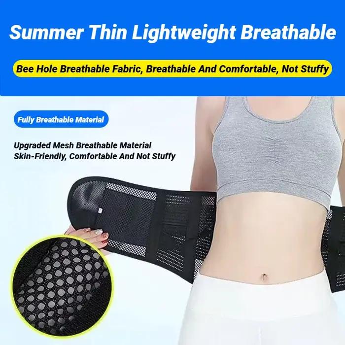 Ceinture de maintien lombaire ajustable, gaine amincissante, corset de maintien de la taille, gaine amincissante pour ventre plat, respirante en maille