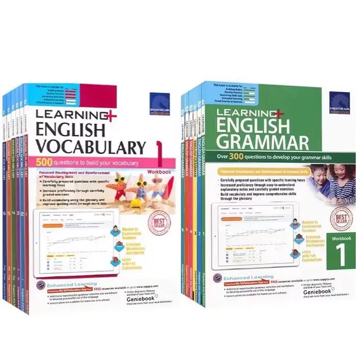 Livre Vocabulaire de Singapour pour Apprendre l'Anglais, Cahier d'ApprentiCumbria de l'Anglais, pour les Dossiers des Élèves de 1 à 6 Ans, pour Réduire le Cahier d'Entraînement, pour l'École Primaire 