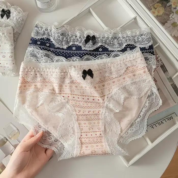 Culottes sans couture tendance pour femmes, micro-sous-vêtements, slips féminins, lingerie sexy en coton, ensemble de culottes triangulaires en dentelle pour femme