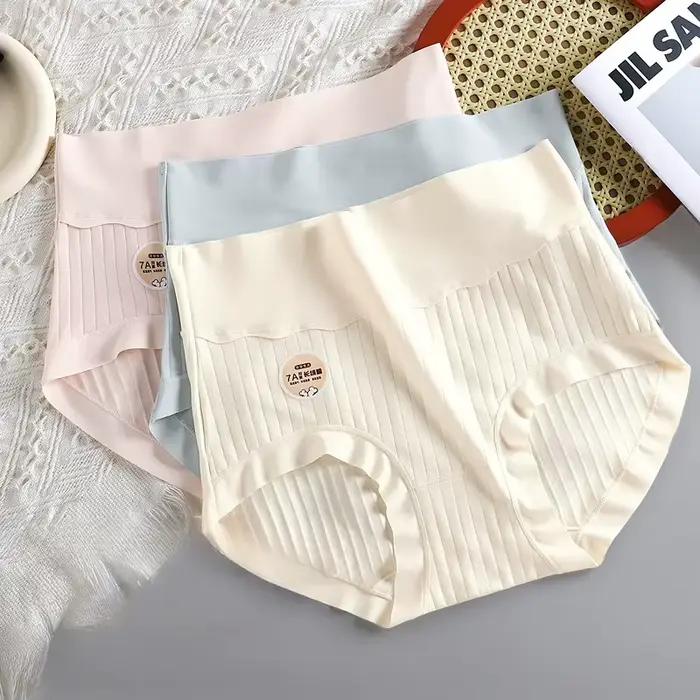 Culotte respirante pour femmes, sous-vêtements en coton taille haute, antibactérien, entrejambe, grande taille