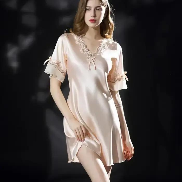Chemise de nuit d'été pour femmes, vêtements de nuit pour femmes, chemise de nuit, lingerie sexy, vêtements d'intérieur pour femmes, nouvelle collection
